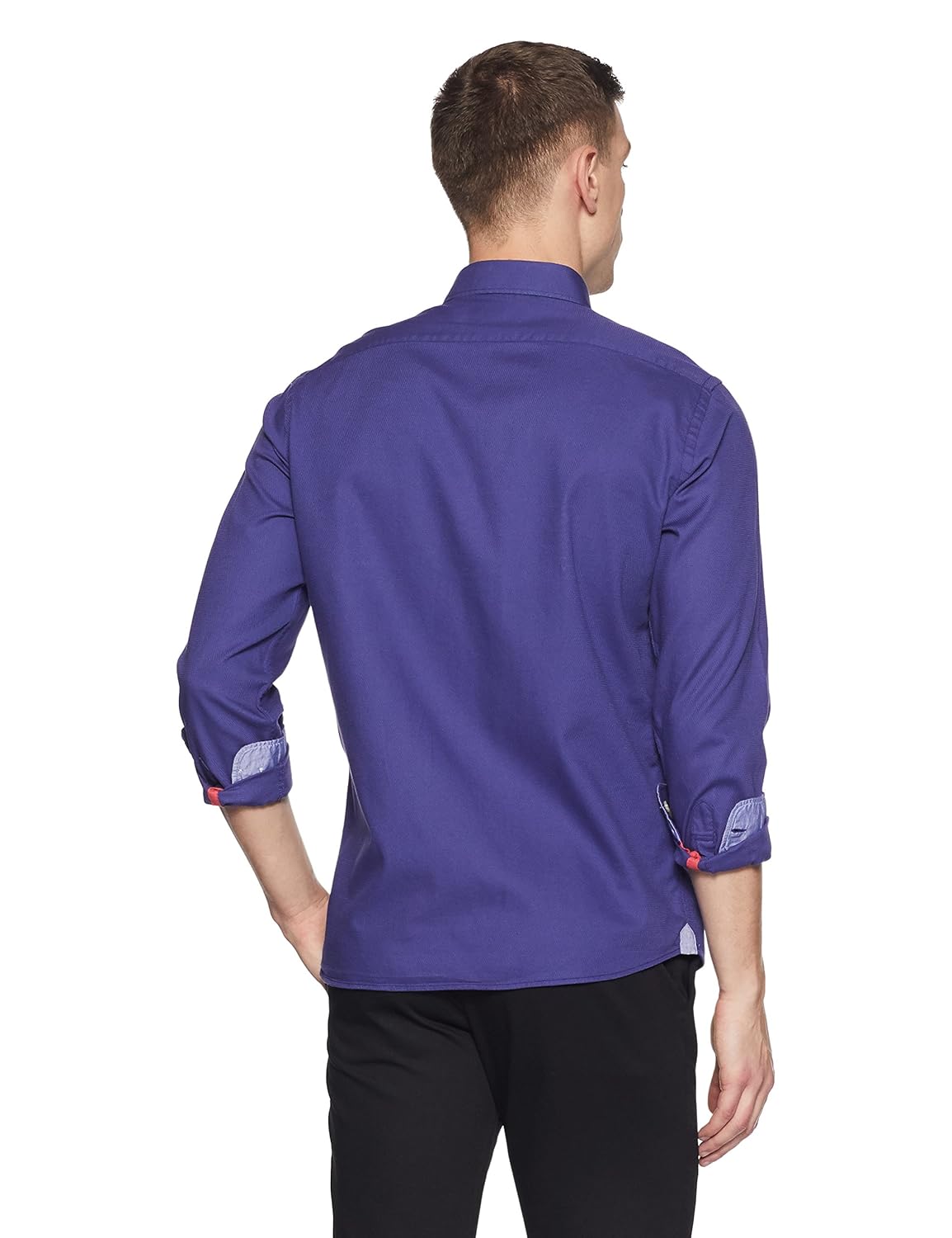 arrow sport men's plain slim fit cotton casual shirt