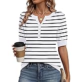 Zeagoo Women's Short Sleeve Sweater 2026 Spring Summer Tops Lightweight Casual V Neck Sweaters Dressy Work Blouses Clothes
