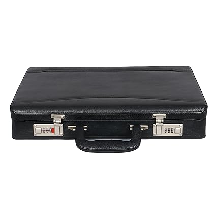 OBANI Genuine Leather Briefcase Black