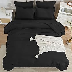 Litanika Comforter King Size Set Black - 7 Pieces