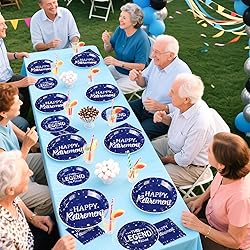 Grencian 96 Pcs Retirement Party Supplies Blue and