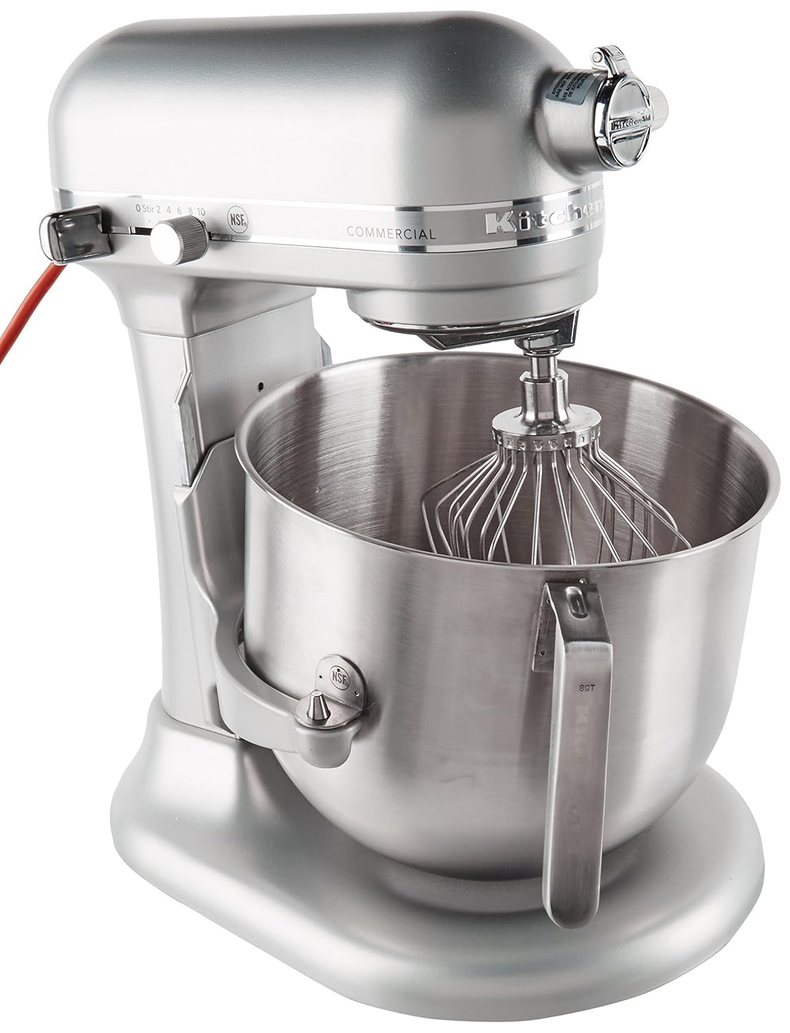 KitchenAid KSM8990NP 8-Quart Commercial Countertop Mixer, 10-Speed, Gear-Driven, Nickel Pearl (Certified Refurbished)