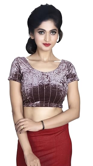 velvet long cholis Saree Blouse