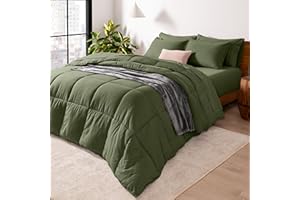 Bare Home Bed-in-A-Bag 7 Piece Comforter & Sheet Set - Queen - Goose Down Alternative - Ultra-Soft 1800 Premium - Bedding Set