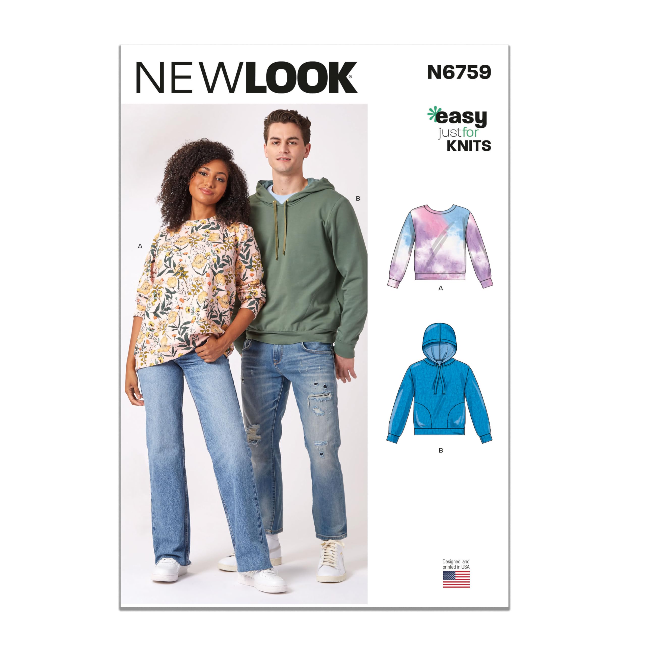 New Look UN6759A Misses' and Men's Sweatshirts A (S-M-L-XL-XXL)