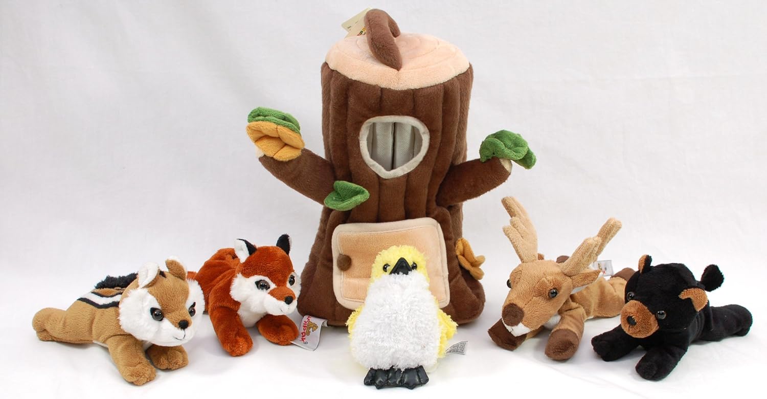 peluches animales del bosque