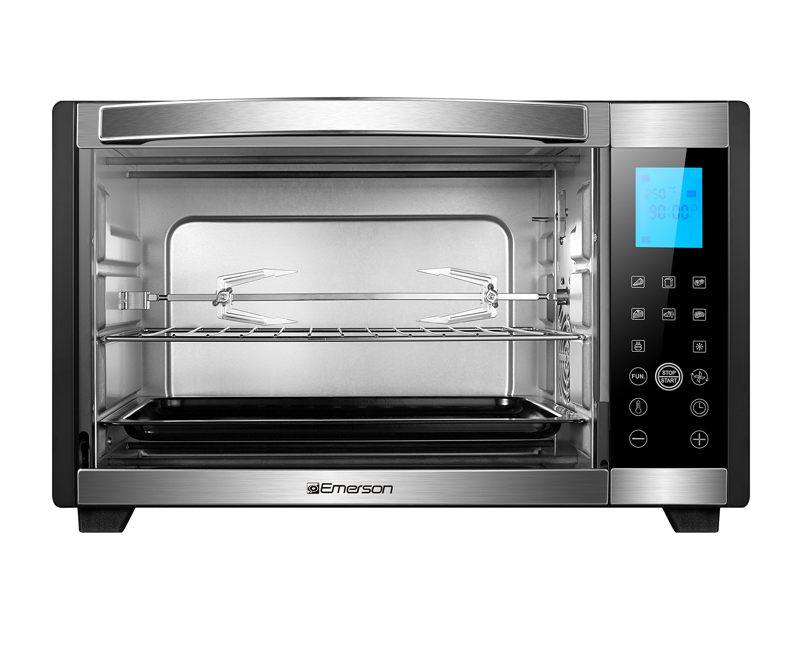 Emerson Convection Rotisserie Countertop Toaster Oven, 6Slice