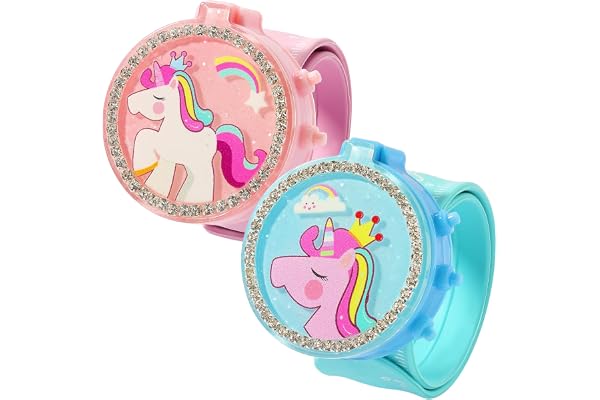 PinkSheep Kids Watches for Girls, Little Girls Digital Watch,2PCS Unicorn Watches Ages 3-6, Outdoor Kids Sport Watches with Cartoon Silicone Slap, Gift for Birthday, Christmas, Easter