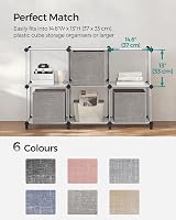 SONGMICS Storage Boxes Set of 6 30x30x30 cm Non-Woven with Handles view 9
