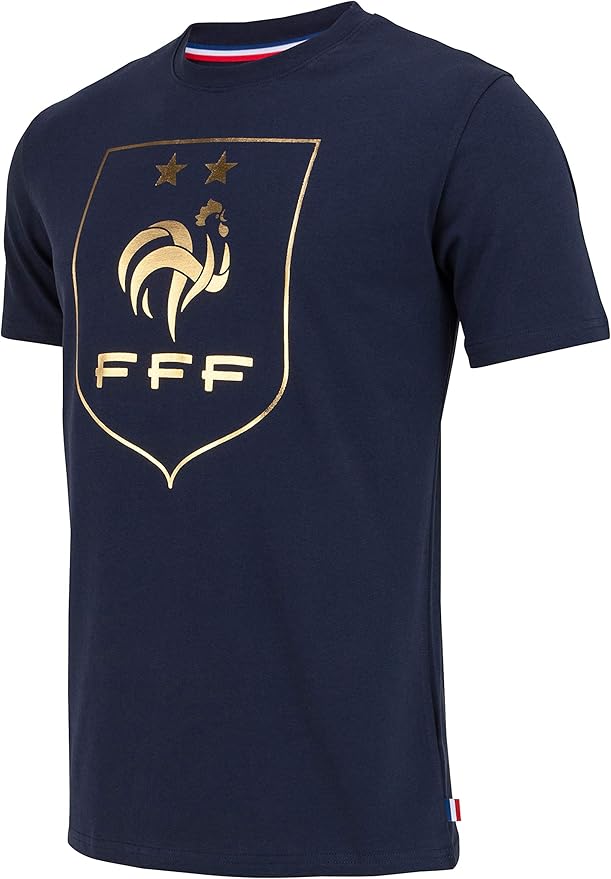 T-shirt Supporter équipe De France Toffs – Rétro Vintage – Bleu Jersey – Taille M