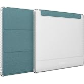 TUDIA SKN FLIP Designed for Onyx Boox Go 7 / Go Color 7 Case (Gen 1 &amp; 2, 2024/2025) &ndash; [Enhanced Auto Wake/Sleep Function] Slim Shockproof Trifold 7" Cover with Transparent TPU Back (Turquoise)