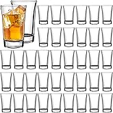 Xvvirnt 1.5 Ounce Shot Glass Bulk with Heavy Base,40 Pack Clear Shot Glasses Bulk, Clear Small Whiskey Glasses, Small Glass Cups for Vodka, Whiskey, Tequila, Espresso, Liquor