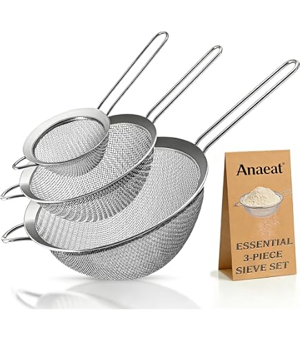 Winco MS3A-8S Strainer with Single Fine Mesh, 8-Inch Diameter