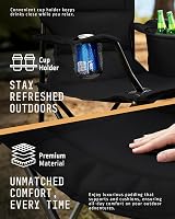 Voyager Folding Camping Chairs 2 Pack with Cooler Bag Portable 600D view 3