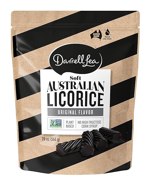 DARRELL LEA AUSTRALIAN LICORICE BIG BAG, ORIGINAL BLACK FLAVOR, SOFT & CHEWY DELICIOUS CANDY, 20 OUNCE BAG (PACK OF 1)