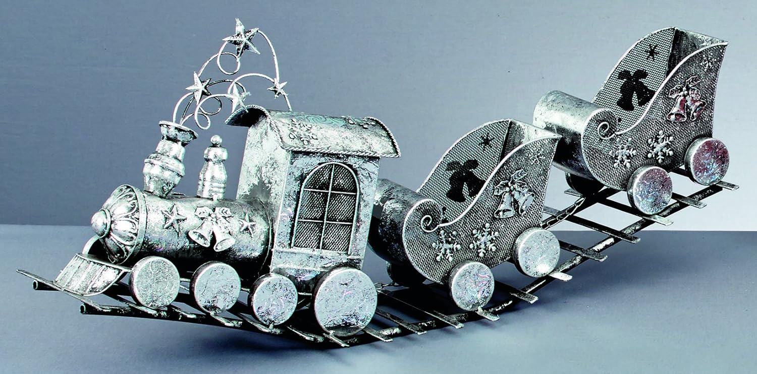 metal christmas train set