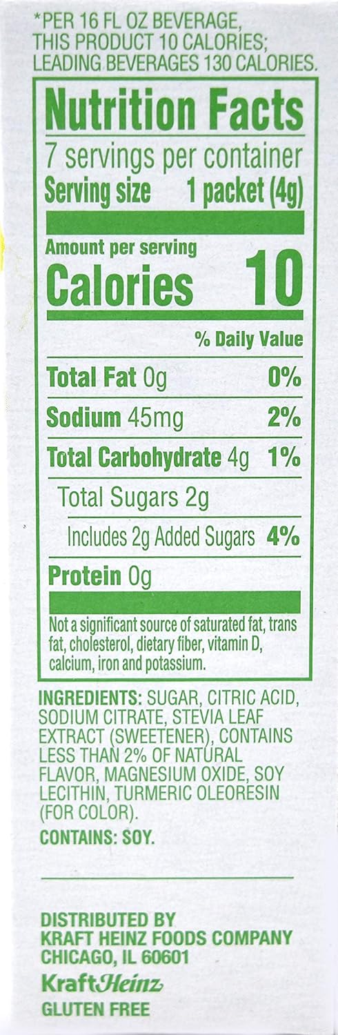 Amazon Com Crystal Light Pure Drink Mix Lemonade On The Go Packets 7 Count Pack Of 6 Boxes Powdered Soft Drink Mixes Grocery Gourmet Food