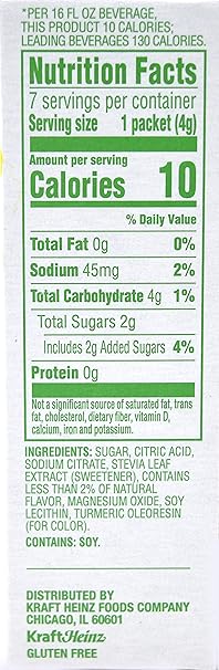 Amazon Com Crystal Light Pure Drink Mix Lemonade On The Go Packets 7 Count Pack Of 6 Boxes Powdered Soft Drink Mixes Grocery Gourmet Food