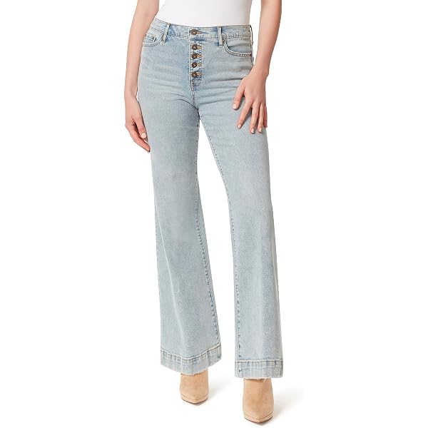 Jessica Simpson Jeans Donna Vita Alta Gamba Dritta Larga Plus | Denim Comodo Con 5 Tasche | Lunghezza Cavallo 80 Cm | Apertura Gamba 48,3 Cm