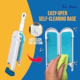 Fur Magic Pet Hair Remover Brush Auto-Clean Base White view 2
