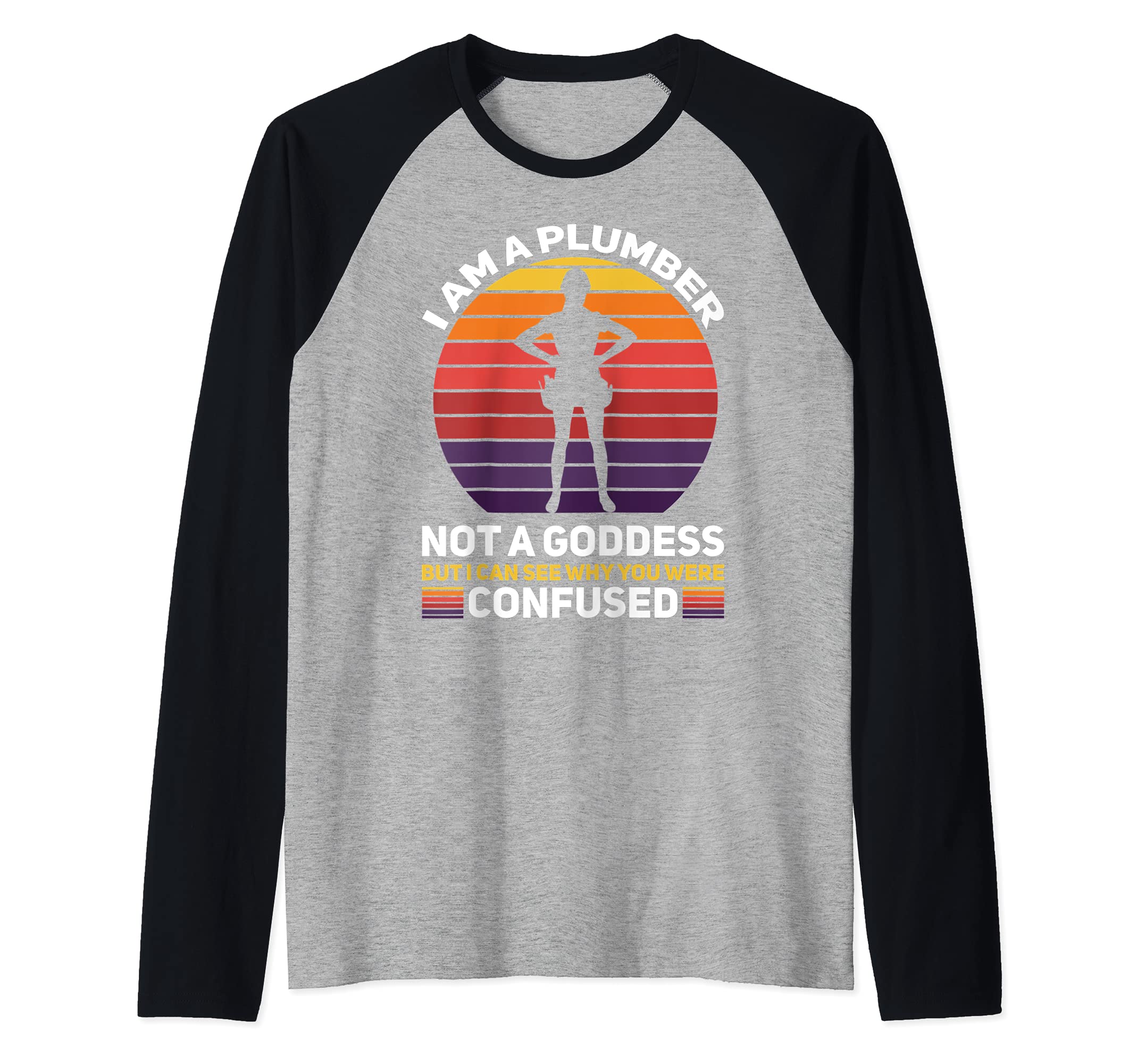 Plumber Plumbing Extra Charges Drain Surgeon Goddess Raglan Baseball Tee