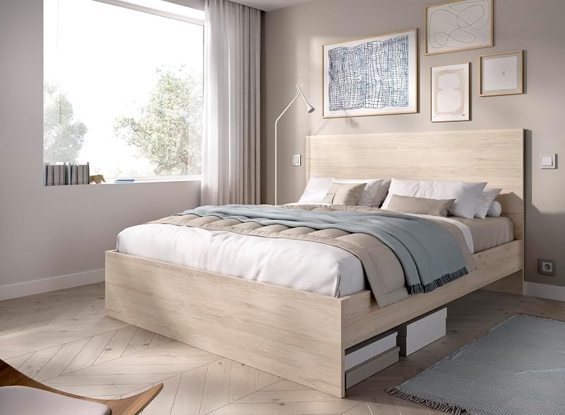Lago - Cama para Dormitorio 135/140X190 - Natural - 100 x 145.4 x 195