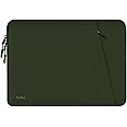 Laptop Sleeve Case, Shockproof Protective Computer Sleeve Cover with Accessories Pocket, Water Resistant Traveling Carrying 15.6 inch Laptop Bag Compatible for MacBook Dell HP Acer Lenovo, Army Green