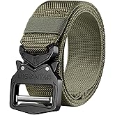 VisionTac Tactical Belt 1.5" Military Rigger Work Nylon Web Belt with Quick Release Heavy Duty Metal Buckle