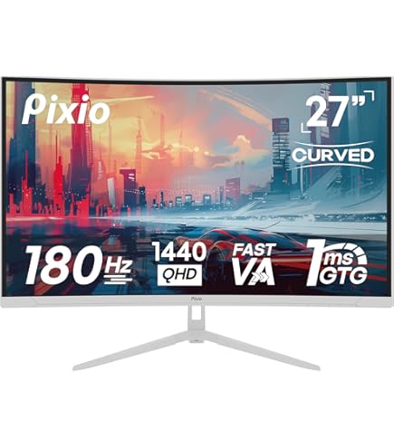 Amazon.com: Pixio Two PX248 Wave White 24 inch 200Hz FHD 1080p
