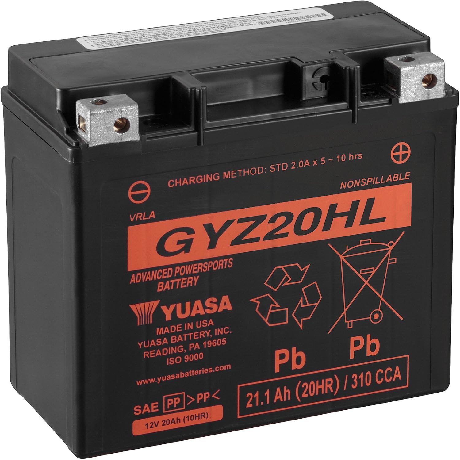 Yuasa YUAM720GH GYZ20HL Battery
