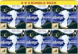 Always Infinity FlexProtect Sanitary Towels Night Size 4 Wings 9 Count Case
