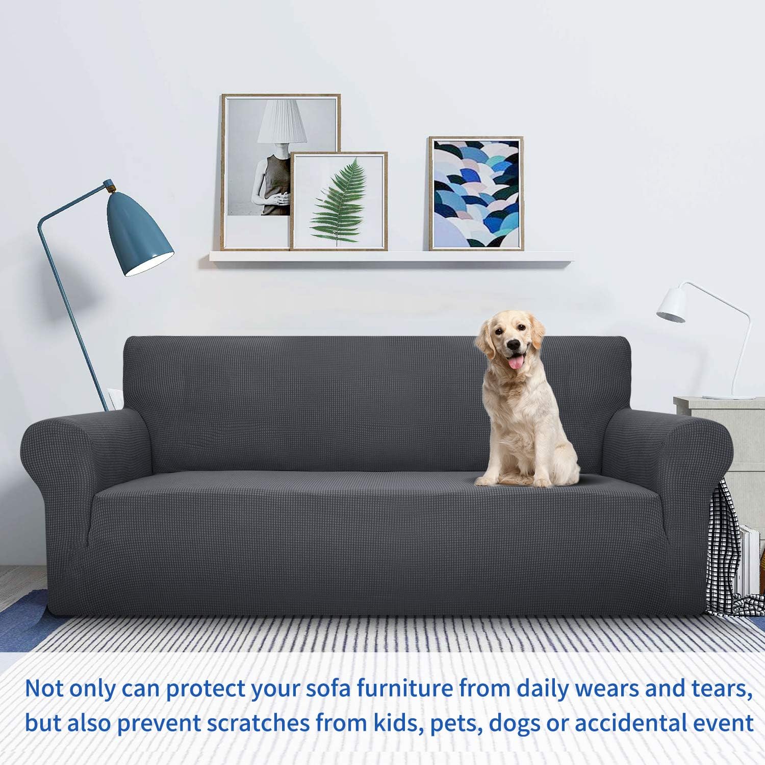MAXIJIN Super Stretch Couch Cover for 4 Seater Couch - Image 3