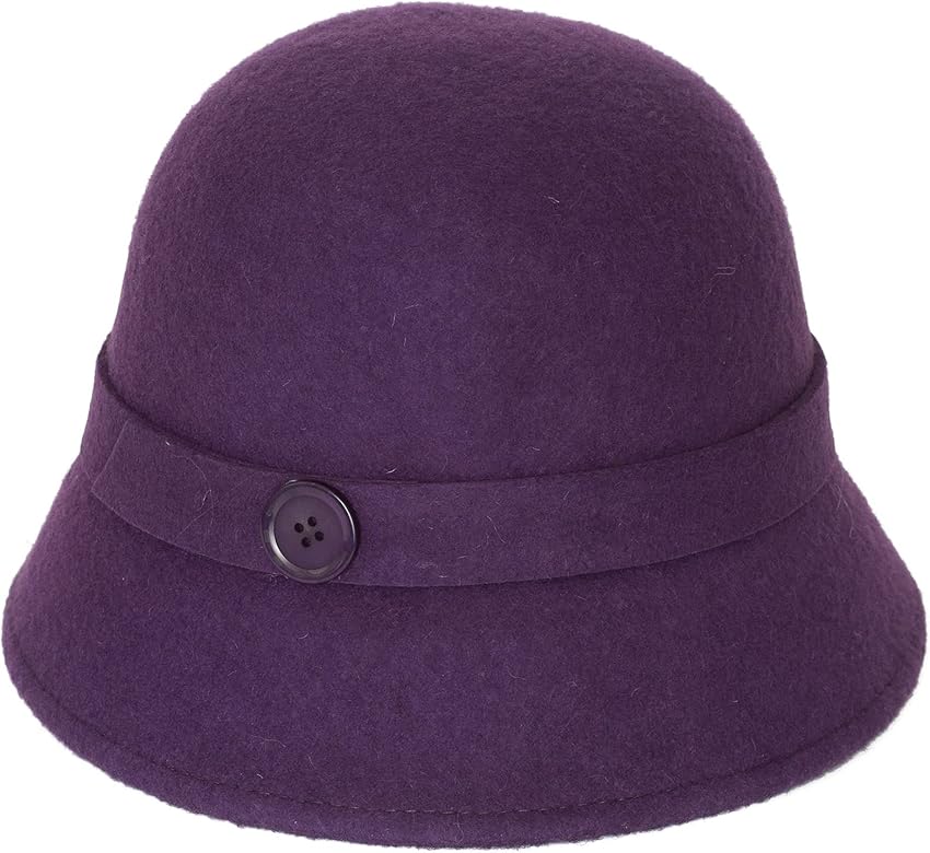 purple cloche hat