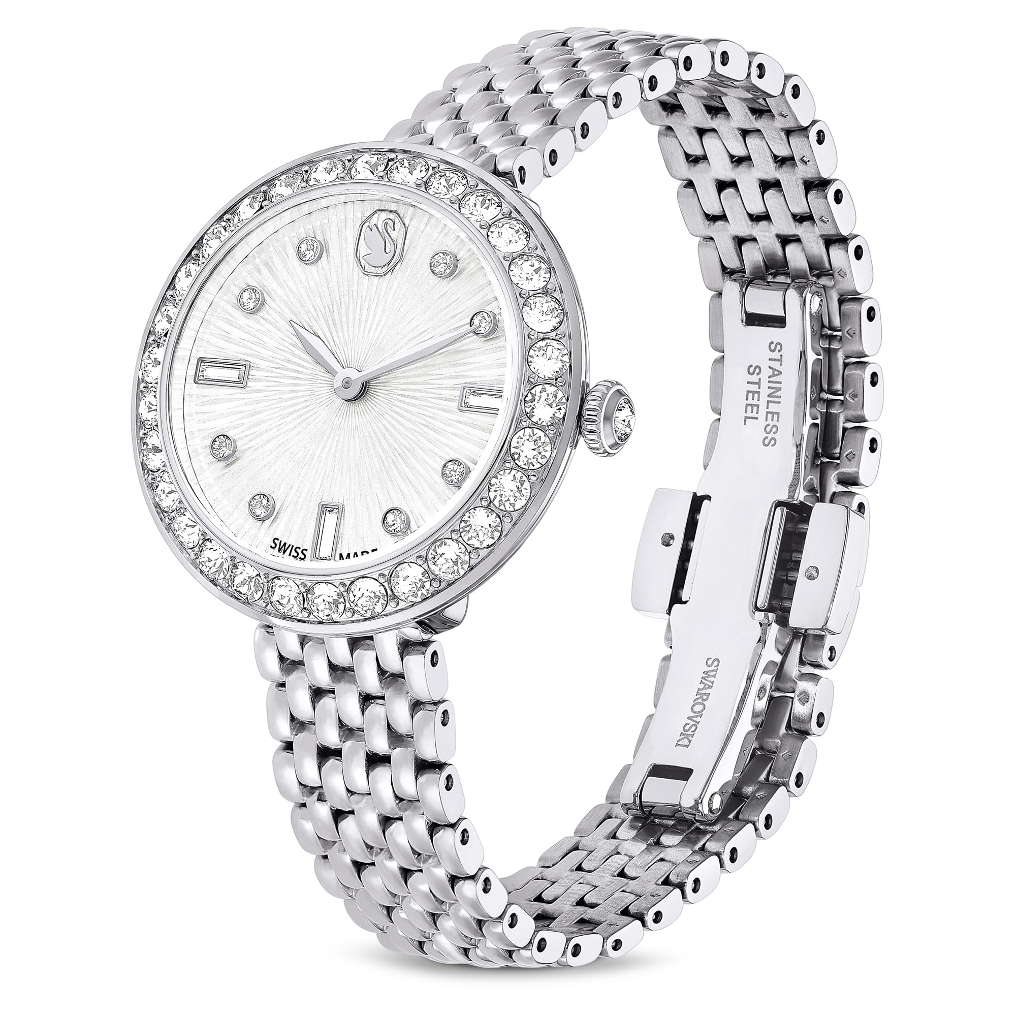 Swarovski Certa Crystal Watch, Swiss Made, Rose Gold Tone Finish, Part of The Swiss Made Watches Collection