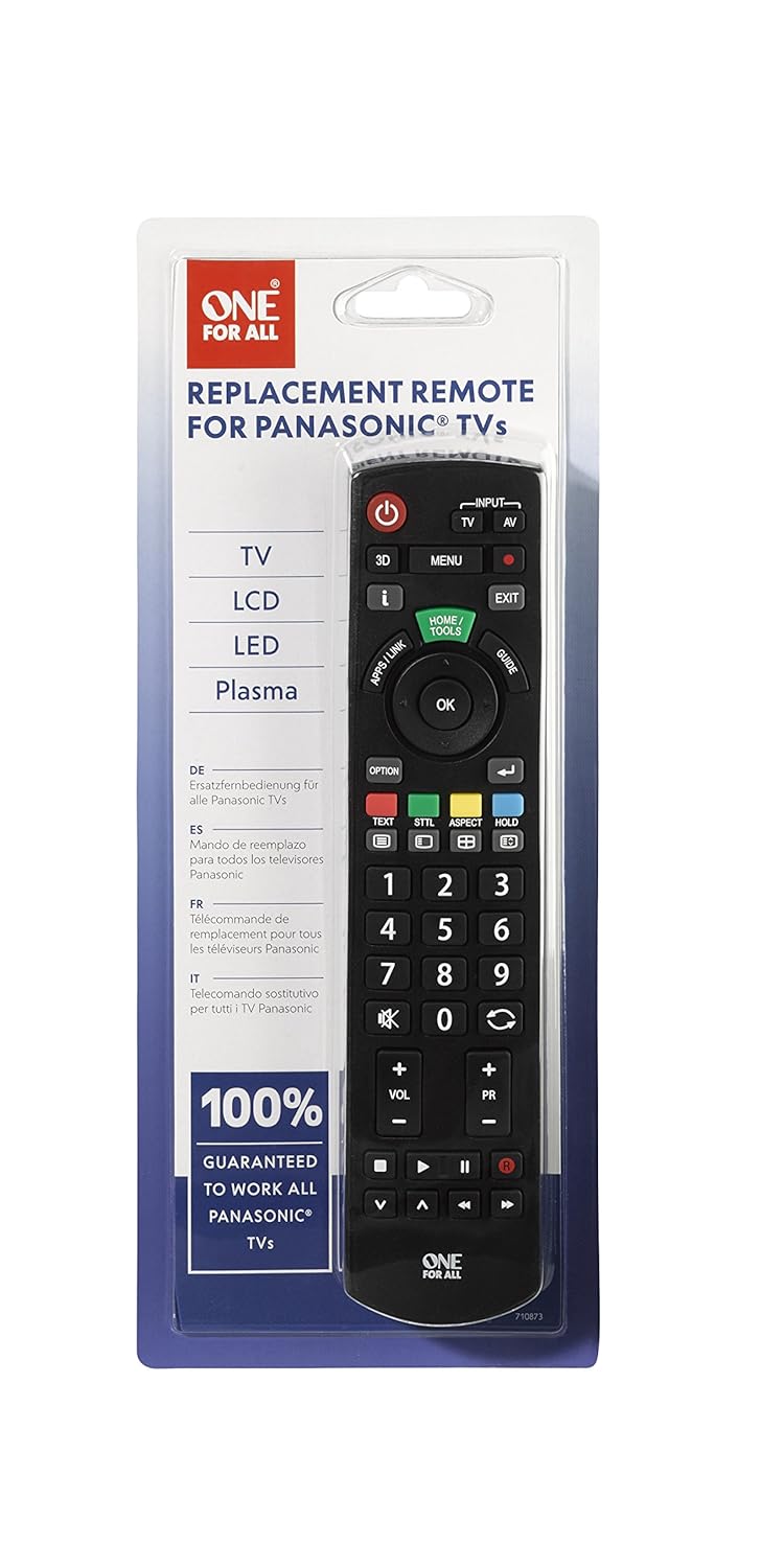 One For All Panasonic TV Replacement remote - Works: Amazon.co.uk: