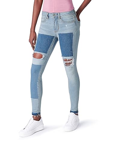 FIND Damen Jeans Patchwork