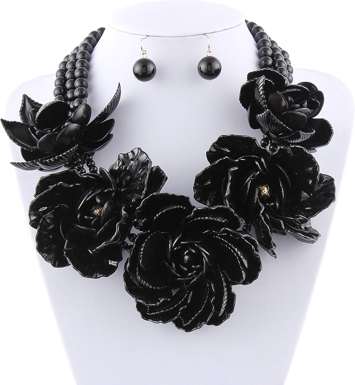 Big Flower Statement Necklace Outlet 