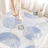 Mofonky Shower Mat Non Slip: 31 x 31 Inch Shower Mats for Inside - Extra Large Square Anti Slip Shower Matt for Elderly