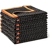 Amazon Basics Reinforced Tear-Resistant Moving Blankets, 72" x 40", Black, 6-Pack