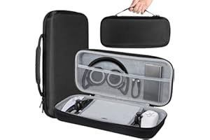 LNRUEG Protective Case for PlayStation Portal Remote Player, Waterproof Carrying Case for PS5 Remote Play, Travel Case for Handheld PS5 Console with Screen Mesh, Hard Shell Full Protection