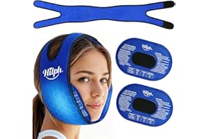 Hilph Wisdom Teeth Ice Pack Head Wrap, 2 Large Adjustable Hot Cold Packs with X-Shaped Adjustable Strap for Face & Jaw & TMJ 