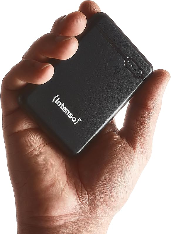 Carregador portátil Intenso Power Bank XS5000, bateria externa (5000mAh, para smartphones, tablets e mais), preto