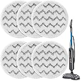 3897A 3712 Pads for Bissell SpinWave SmartSteam Scrubbing Steam Mop, 6 Pack | ONLY for 3897A / 3712 Model, Washable &amp; Reuseable Mop Refill Head Pads for Rotating Steam Cleaner