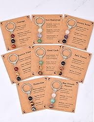 10mm Natural Crystal Keychain Gift for New