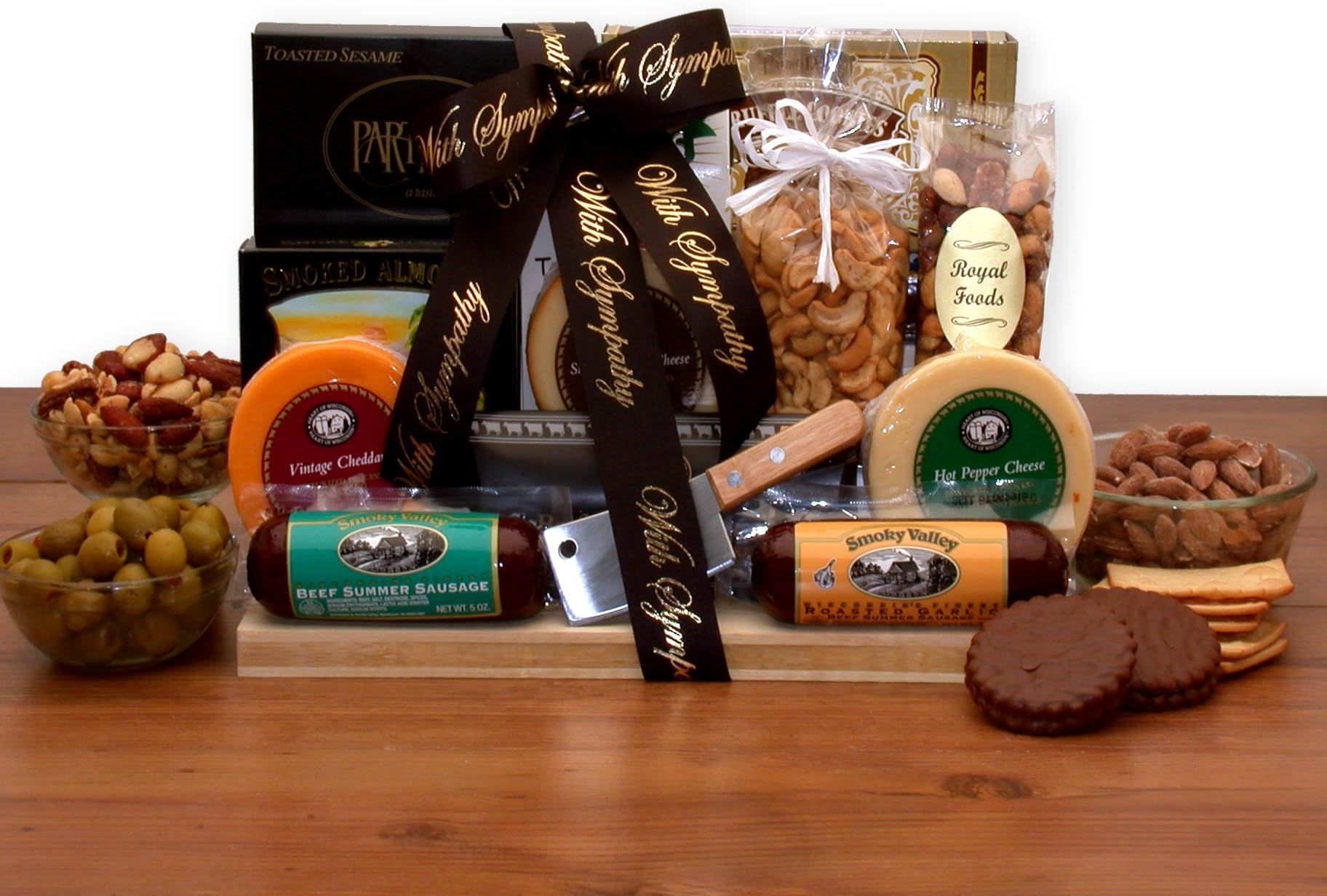 With Our Deepest Sympathy Gourmet Gift Board - Bereavement Gift, Condolences Gift, Sympathy Gift