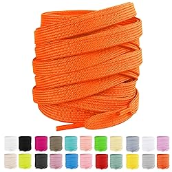 LUOFMISS 2 Pairs Flat Shoe Laces 5/16" Athletic