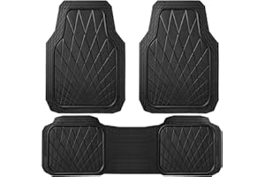 CAR PASS Tapis de sol en caoutchouc très résistant pour voiture, noir