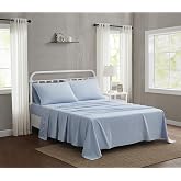 The Farmhouse by Rachel Ashwell Washed Cotton Blue Full 4 Piece Sheet Set