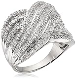 Amazon Essentials Sterling Silver Diamond Crossover