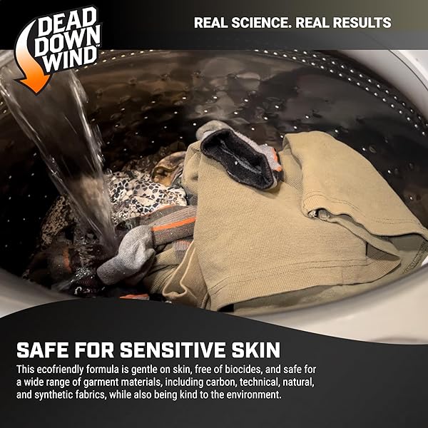 DEAD DOWN WIND BLACK PREMIUM UNSCENTED LAUNDRY DETERGENT (20 OZ) – SCENT ELIMINATING LIQUID DETERGENT FOR CLOTHING AND GEAR – DURABLE HUNTING SCENT ELIMINATORS – ADVANCED HUNTING GEAR